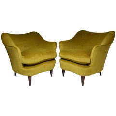 Pair of Italian Armchairs by Gio Ponti for Casa e Giardino, 1930s