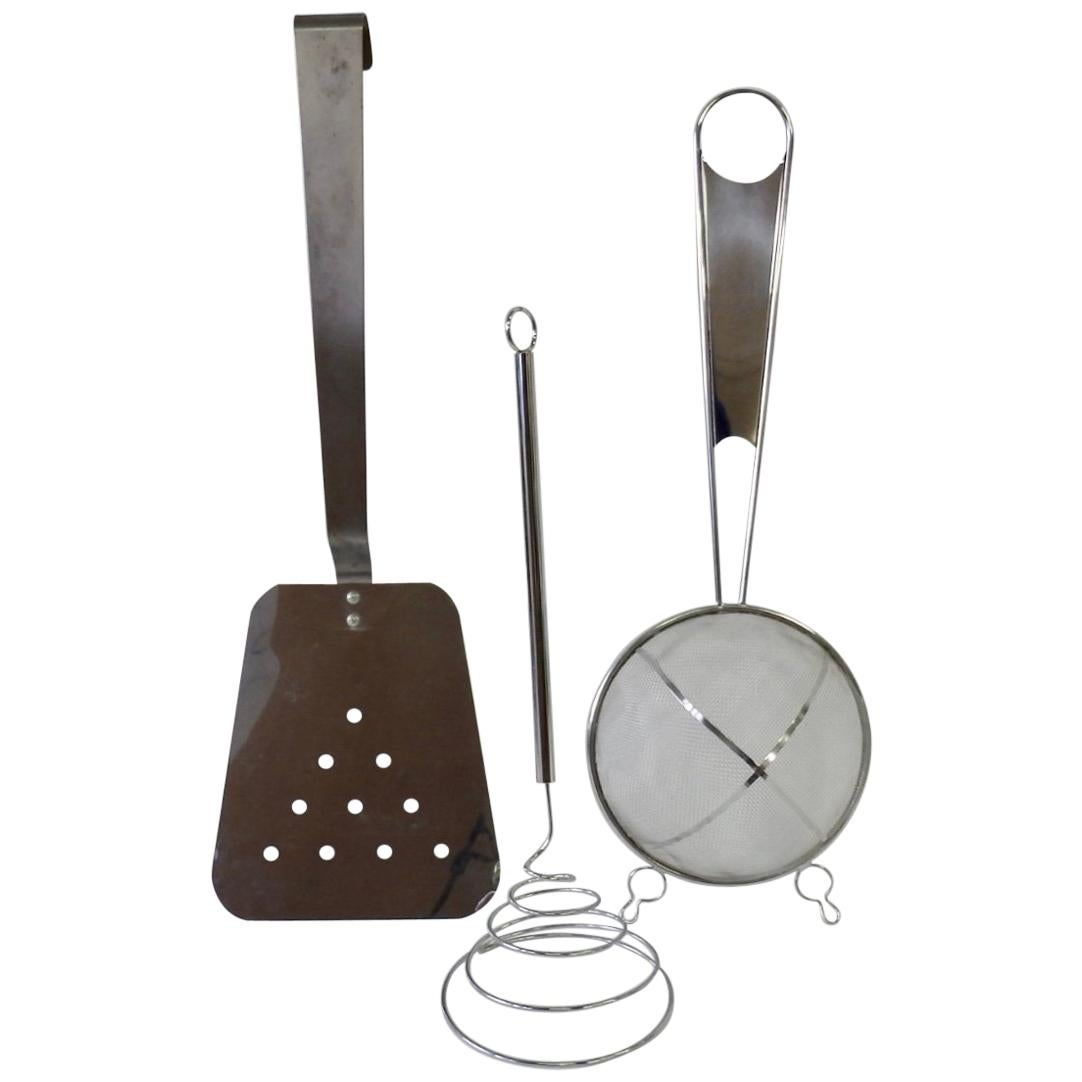Three Jere Attributed Oversize Wall Hanging Kitchen Tools