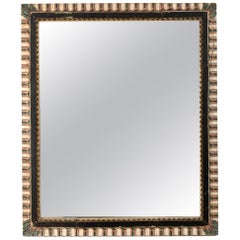 Louis XVI Style Rectangular Mirror in Polychrome Lacquered Wood, circa 1880