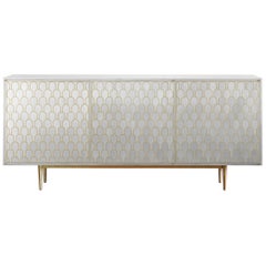 Bethan Gray Nizwa Two-Door Cabinet White and Brass