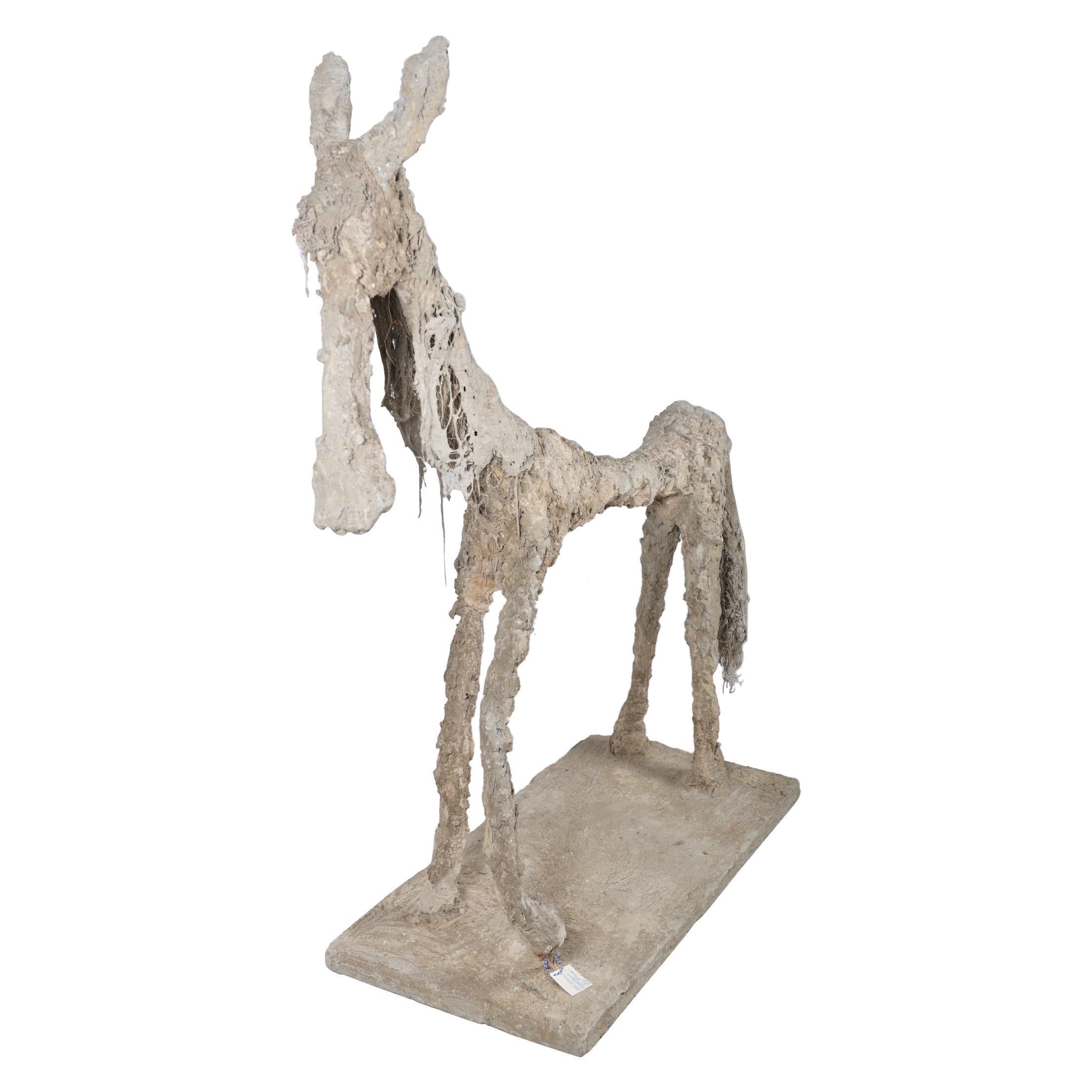 Concrete Donkey Signed R.Dubos, France, 1970s For Sale