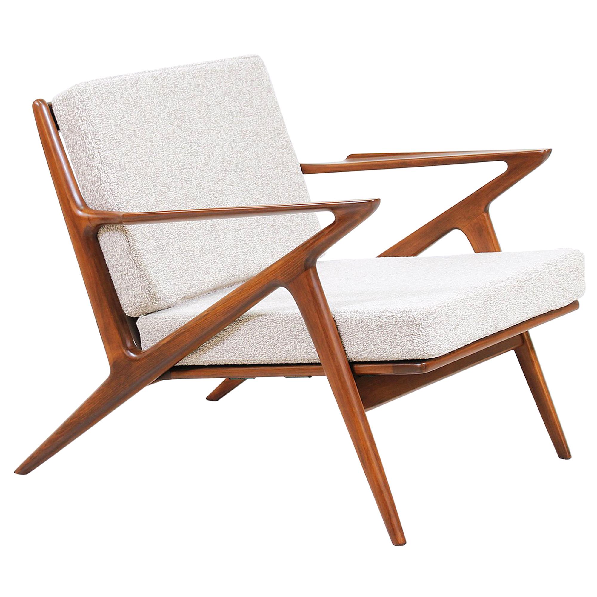 Danish Modern `Z` Lounge Chair by Poul Jensen for Selig