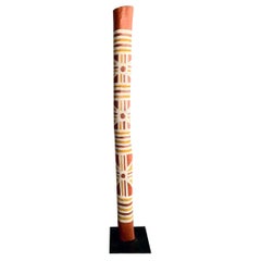 Vintage Australian Aboriginal Painted Totem Pole from Elcho Island