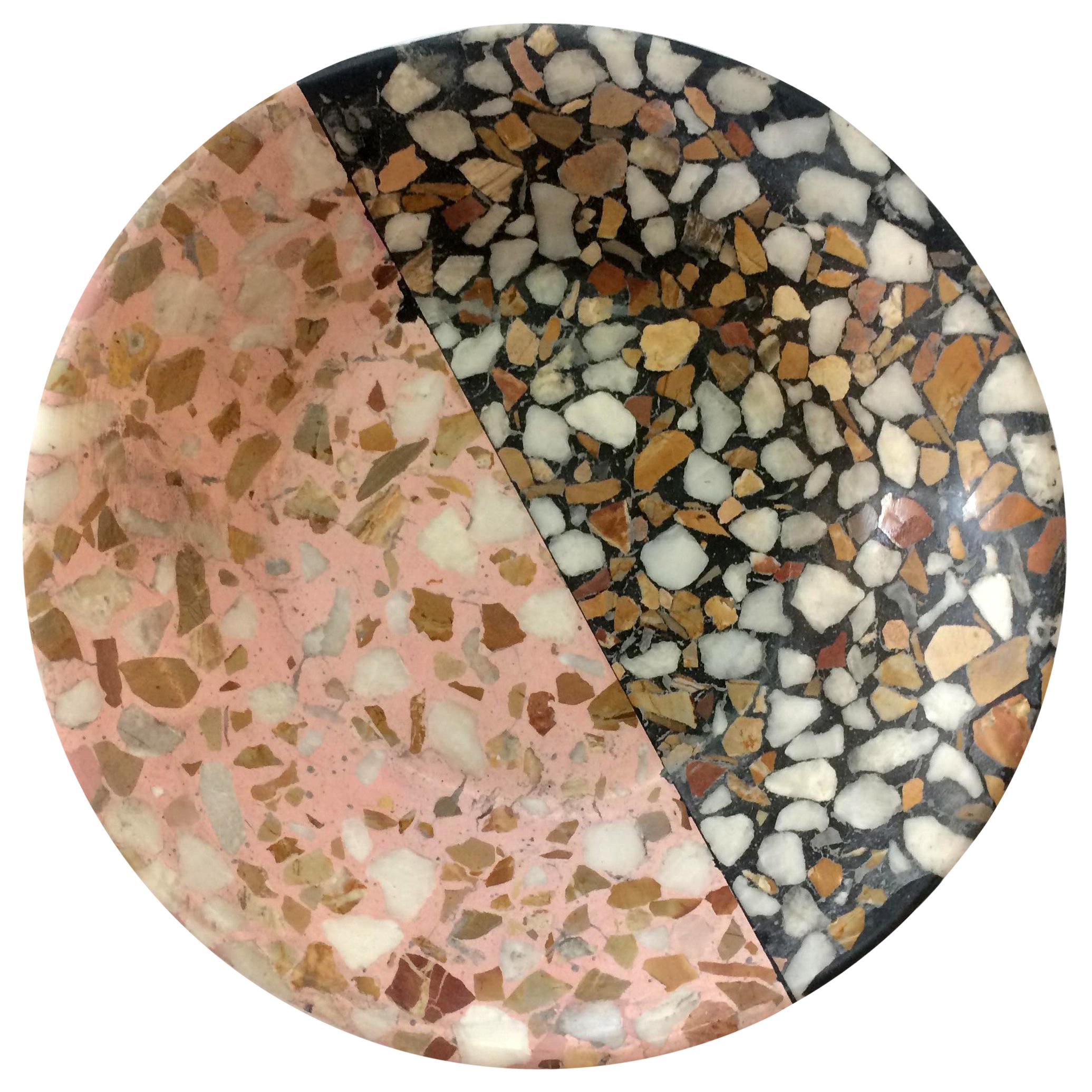 Pink mini plate, ashtray Terrazzo Stone Contemporary Style  For Sale