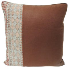 Vintage Kalamkari Indian Square Decorative Pillow