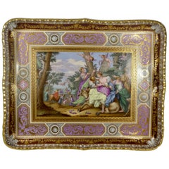 Vienna Porcelain Tray, Europa and the Bull, circa 1870