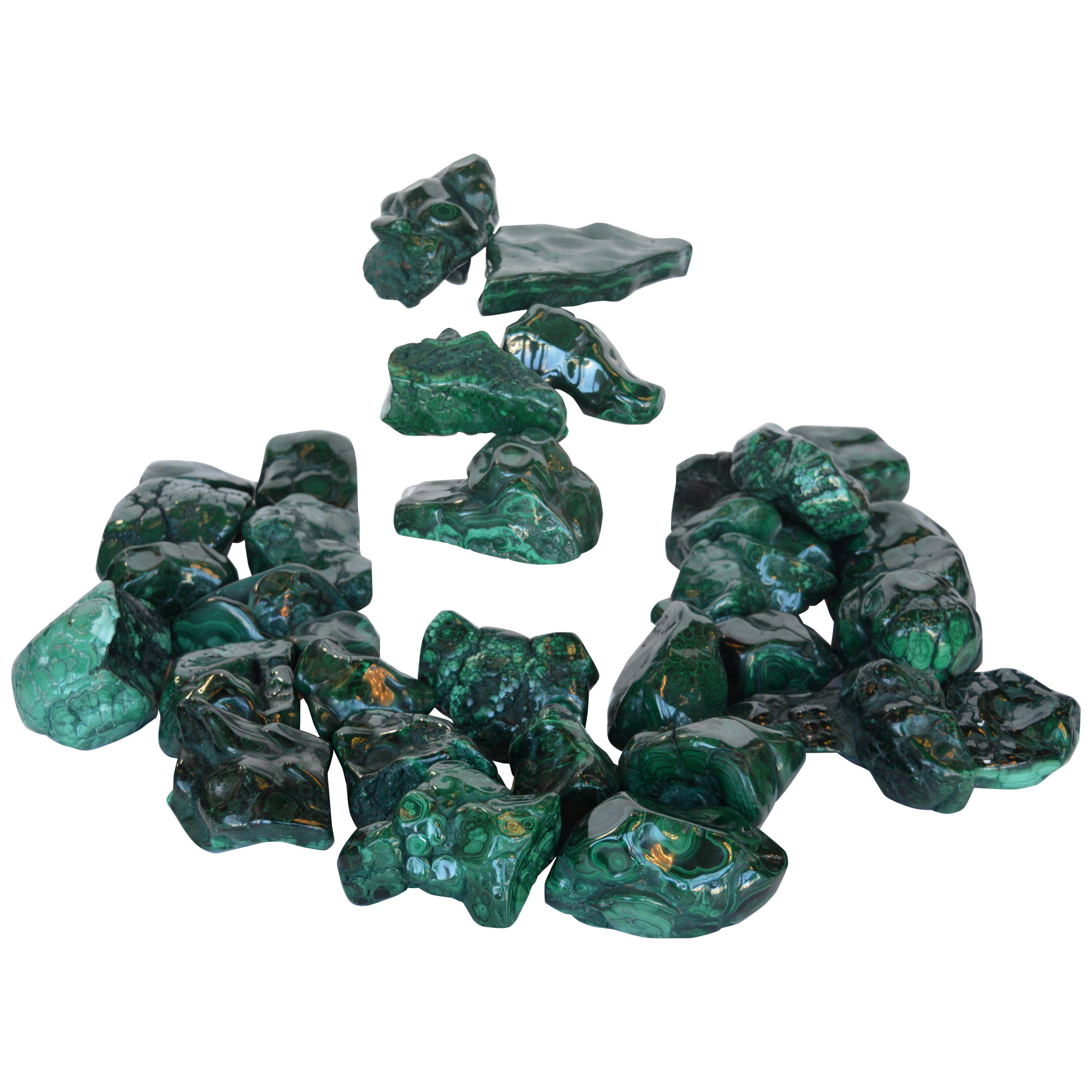 polished malachite