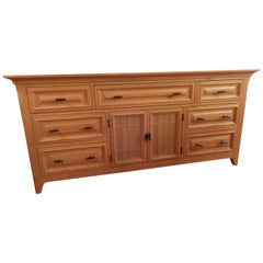 Midcentury White Oak Sideboard Buffet Credenza Server