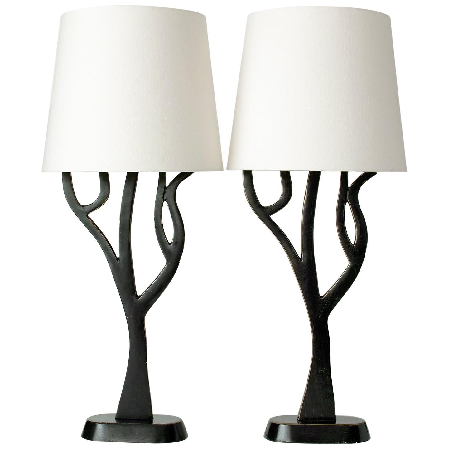 Cold Painted Metal Tree Lamps