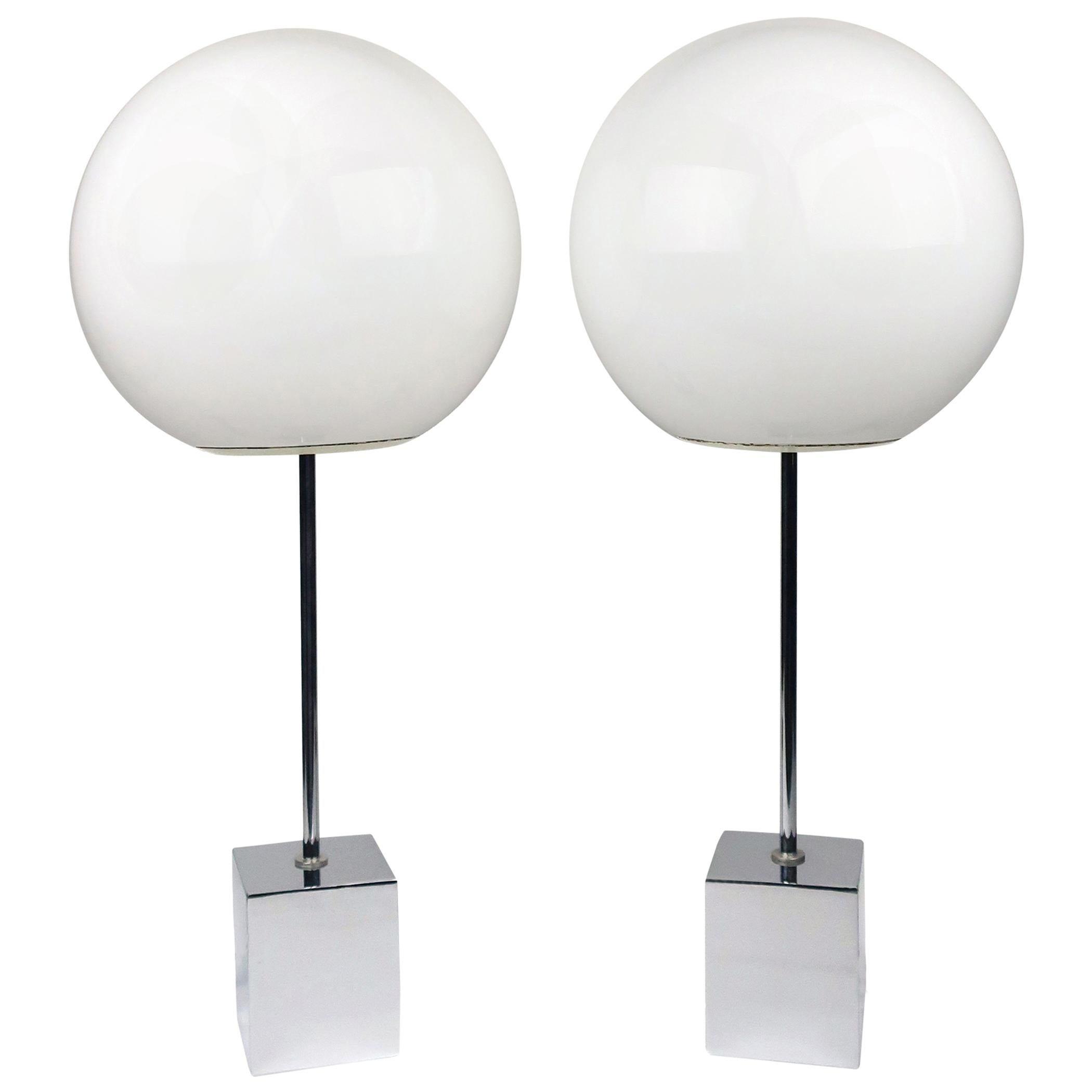 Pair of Sonneman Lollipop Table Lamps