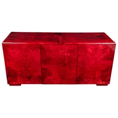 Rare Aldo Tura Goatskin Cabinet or Sideboard