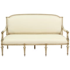 French 1920s Louis XVI Style Painted Settee