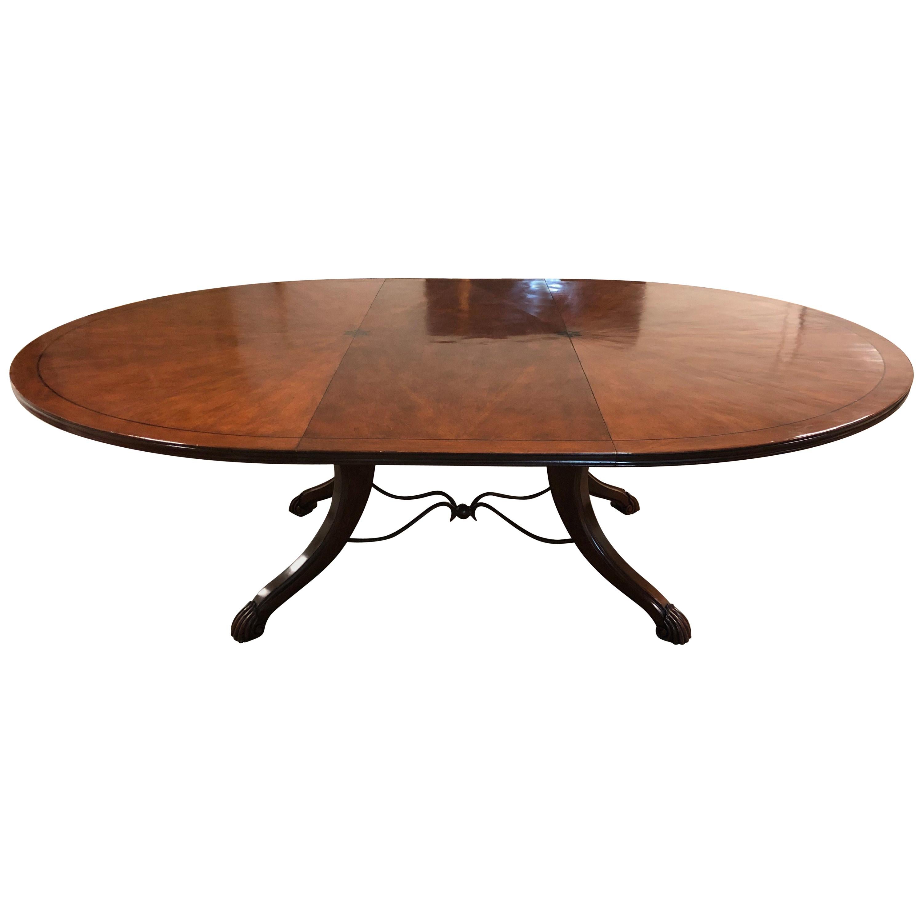 Emanuel Morez Galloway Dining Table and Two Extensions For Sale