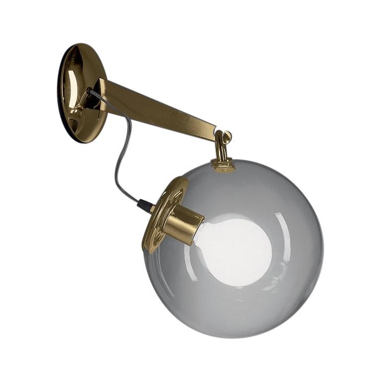 Artemide Miconos Wall Light in Gold For Sale