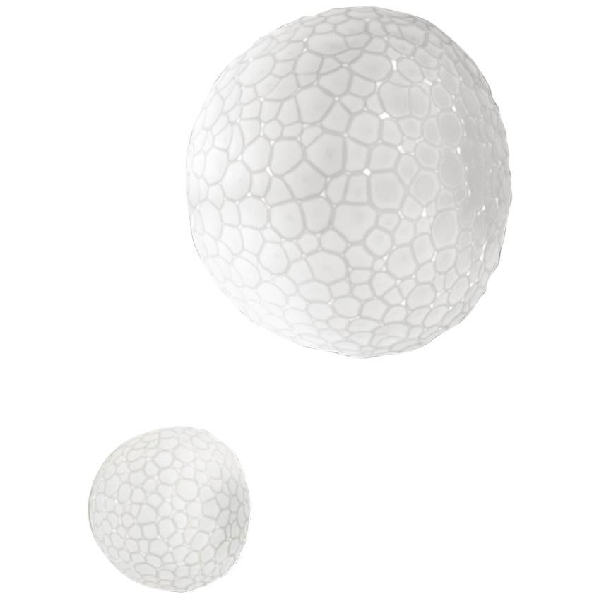 Artemide Meteorite 15 Wall and Ceiling Light in White For Sale