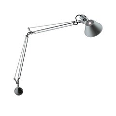 Artemide Tolomeo Classic Wall Light with S Bracket in Aluminum