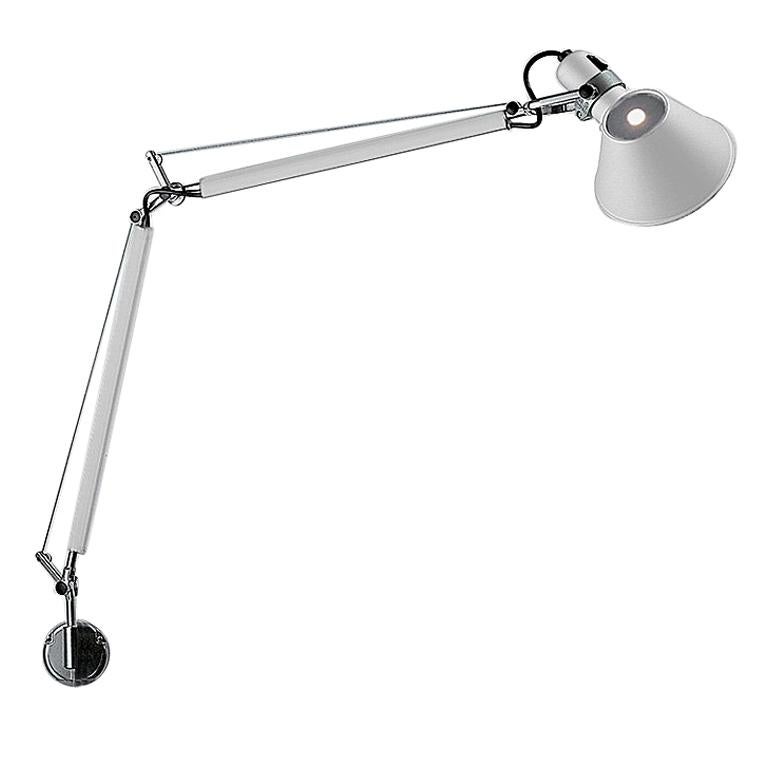 Artemide Tolomeo Classic Wall Light with S Bracket in White For Sale