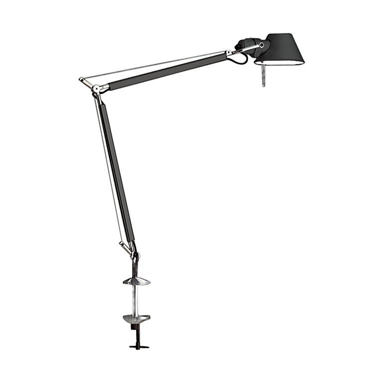 Artemide Tolomeo Mini Table Lamp in Black with Clamp For Sale