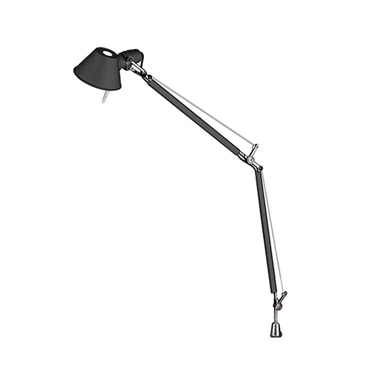 Artemide Tolomeo - Mini lampe de bureau noire avec pivot encastré en vente