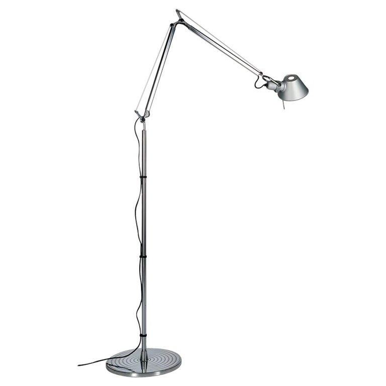 Artemide Tolomeo Mini LED Floor Lamp in Aluminum For Sale at 1stDibs