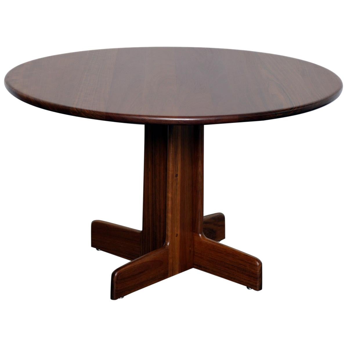 Gerald McCabe Sedua Wood Round Pedestal Base Dining Table
