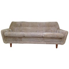 Sofa from DUX, Beige Lambskin Upholstery