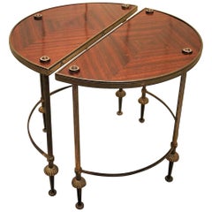 Pair of French Demilune Occasional Coffee Tables