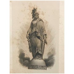 Proof of an American Bank Note: America, No 148, circa 1870