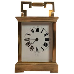 Antique 19th Century Fine 8 Day Striking French Brass Carriage Clock