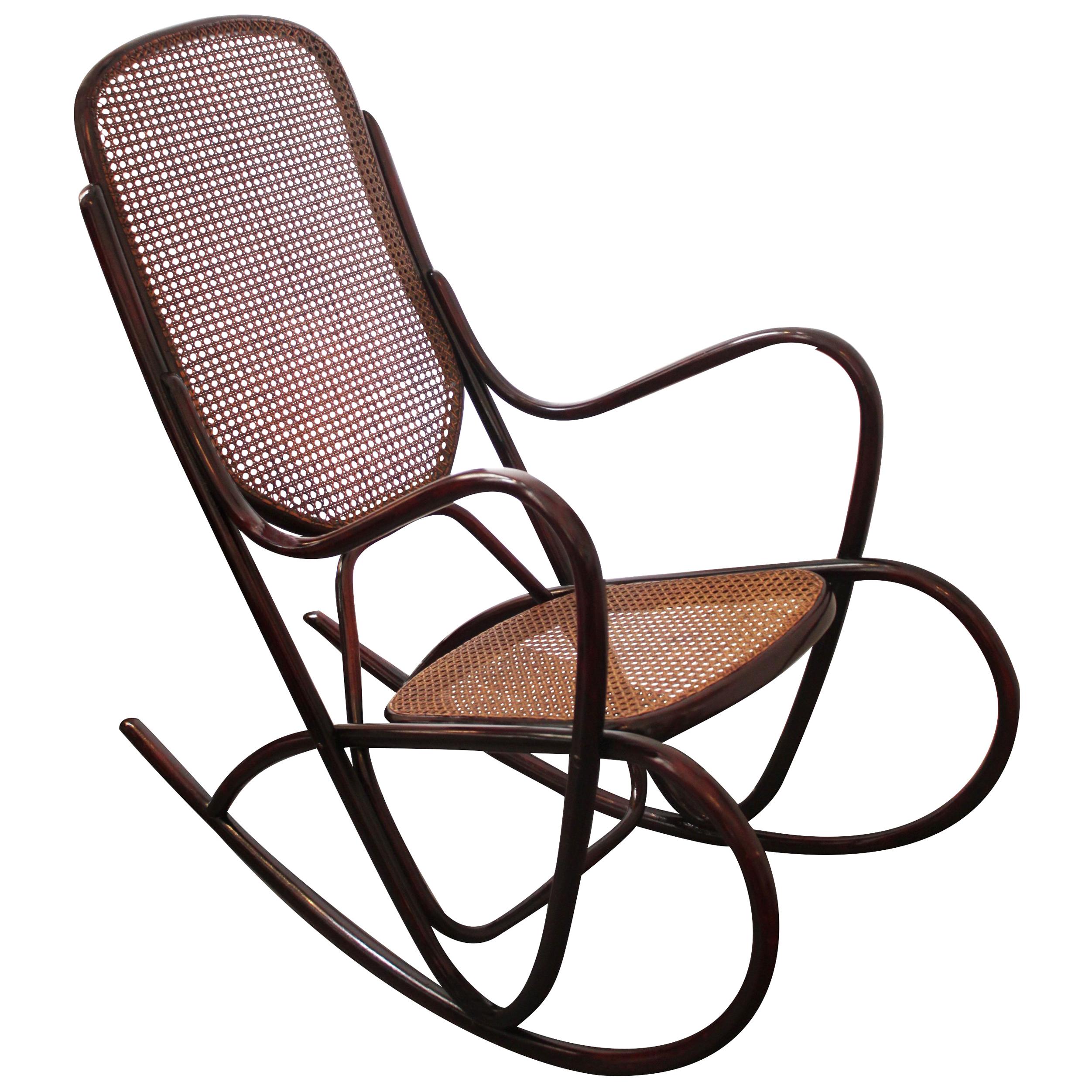 Vintage Model 7091 Rocking Chair from Thonet For Sale