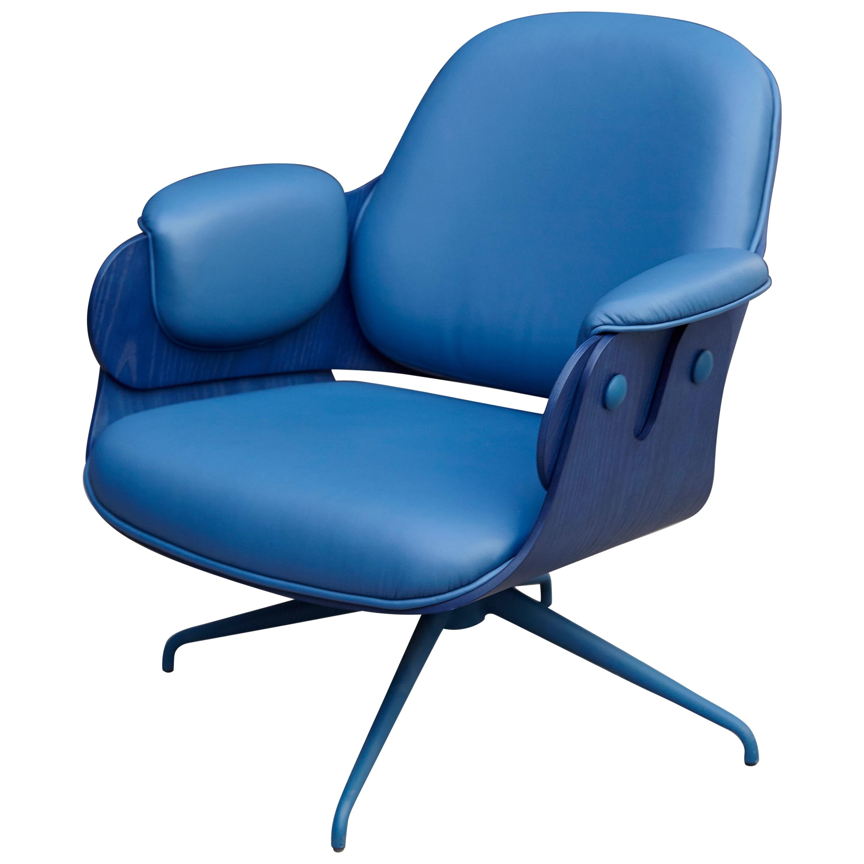 Jaime Hayon, Contemporary, Blue Low Lounger Armchair