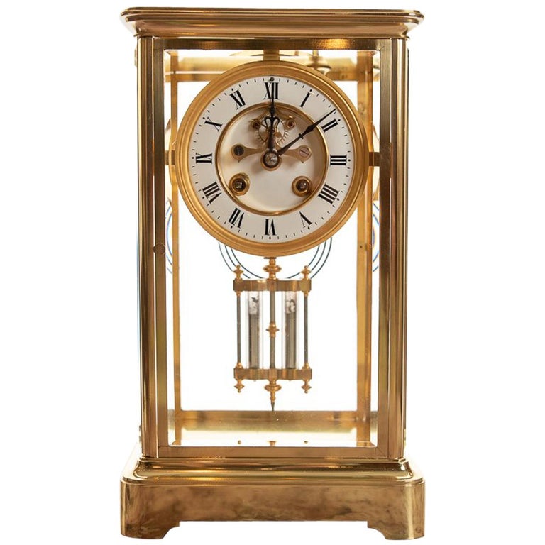 French 8 Day Striking Four Glass Clock by Japy Freres, Paris, Late 19th  Century at 1stDibs | japy freres clock, japy freres mantel clock, japy  freres clocks