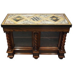William IV Marble-Top Rosewood Cabinet