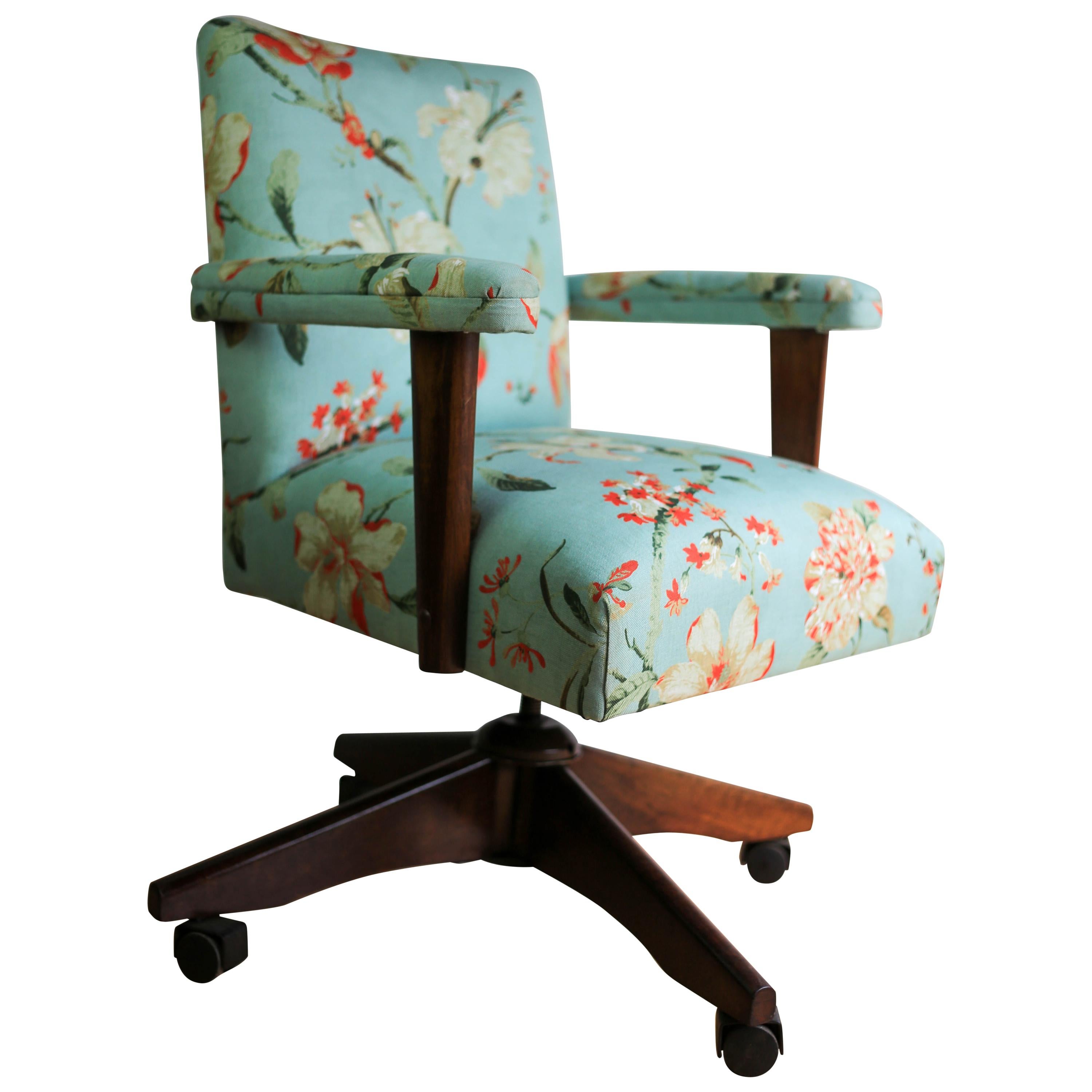 Upholstered Midcentury Office Chair