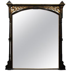Aesthetic Movement Style Ebonized Overmantel Mirror