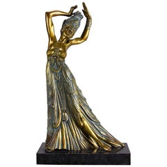 Österreichische Kaltbemalte Bronzefigur „Salome“ in limitierter Auflage von Ernst Fuchs