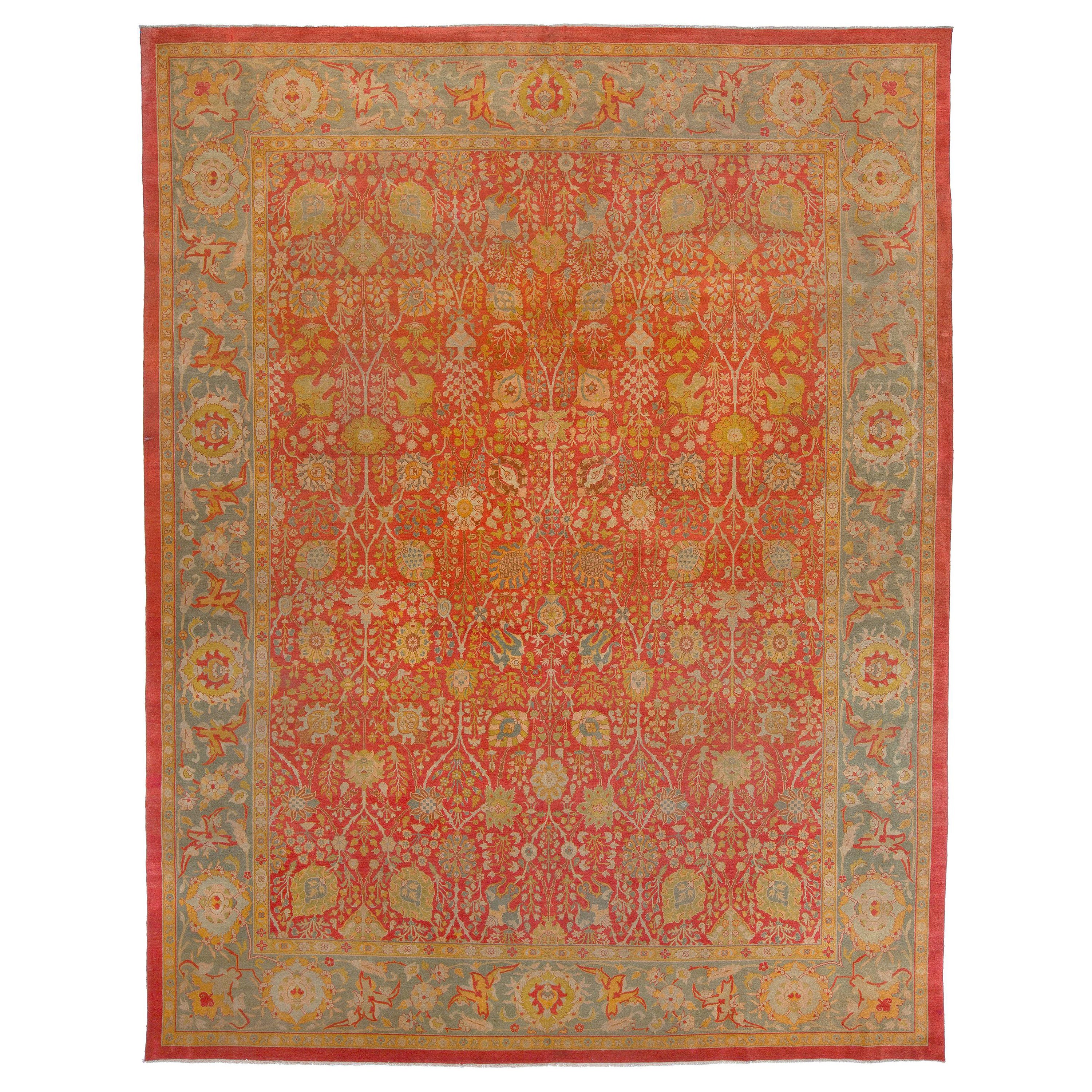 Zabihi Collection 19th century Superfine Antique Indian Agra Rug