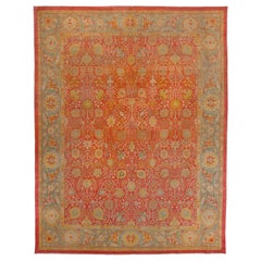 Zabihi Collection 19ème siècle Superbe tapis indien ancien Agra