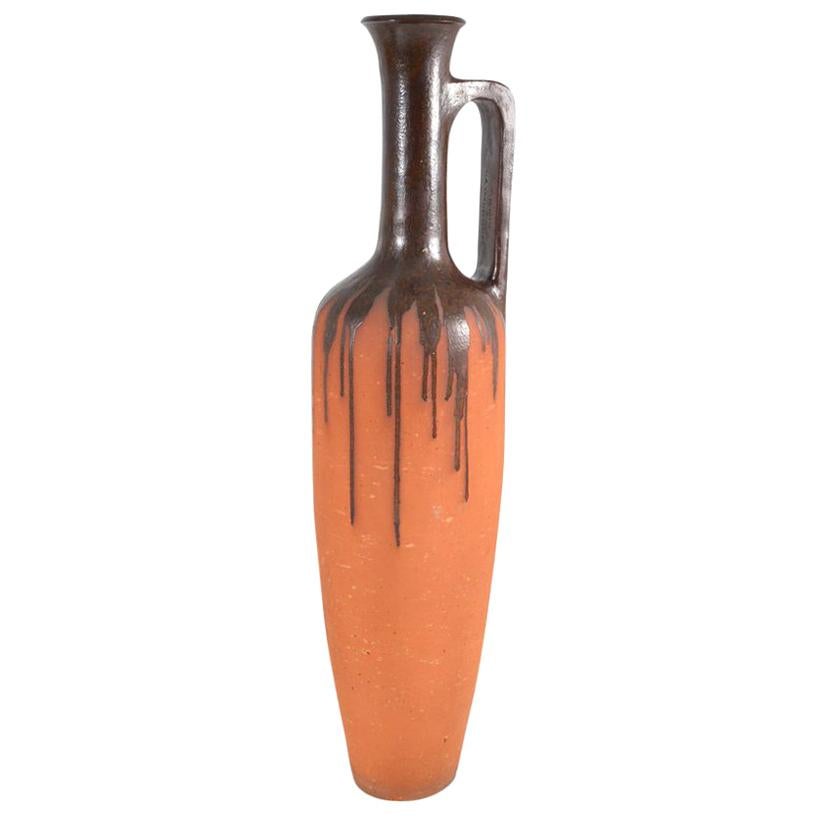 Terracotta Vase by M. De Witte and F.A. Vandenbroecke For Sale
