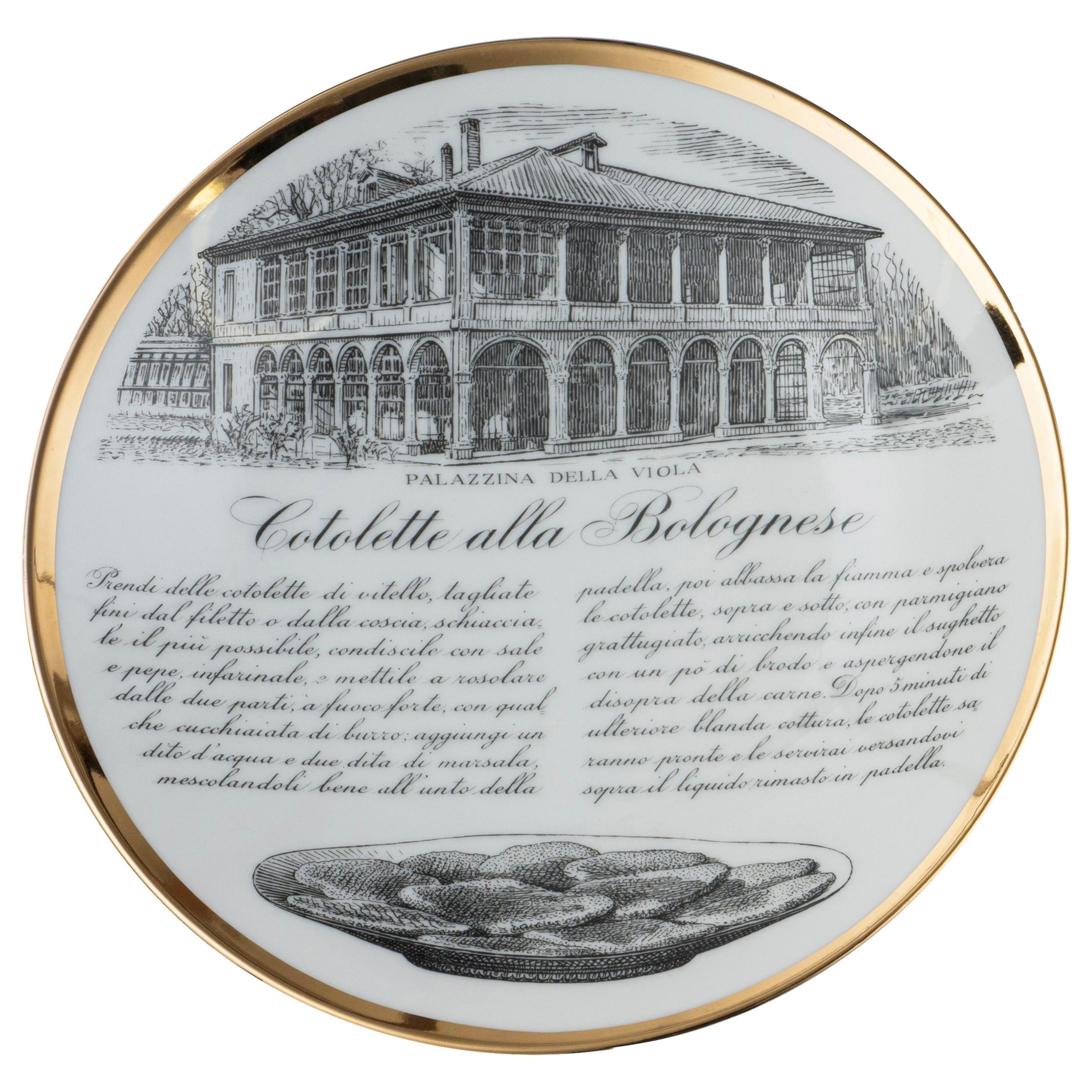 Original Vintage Piero Fornasetti's "Cotolette" Plate