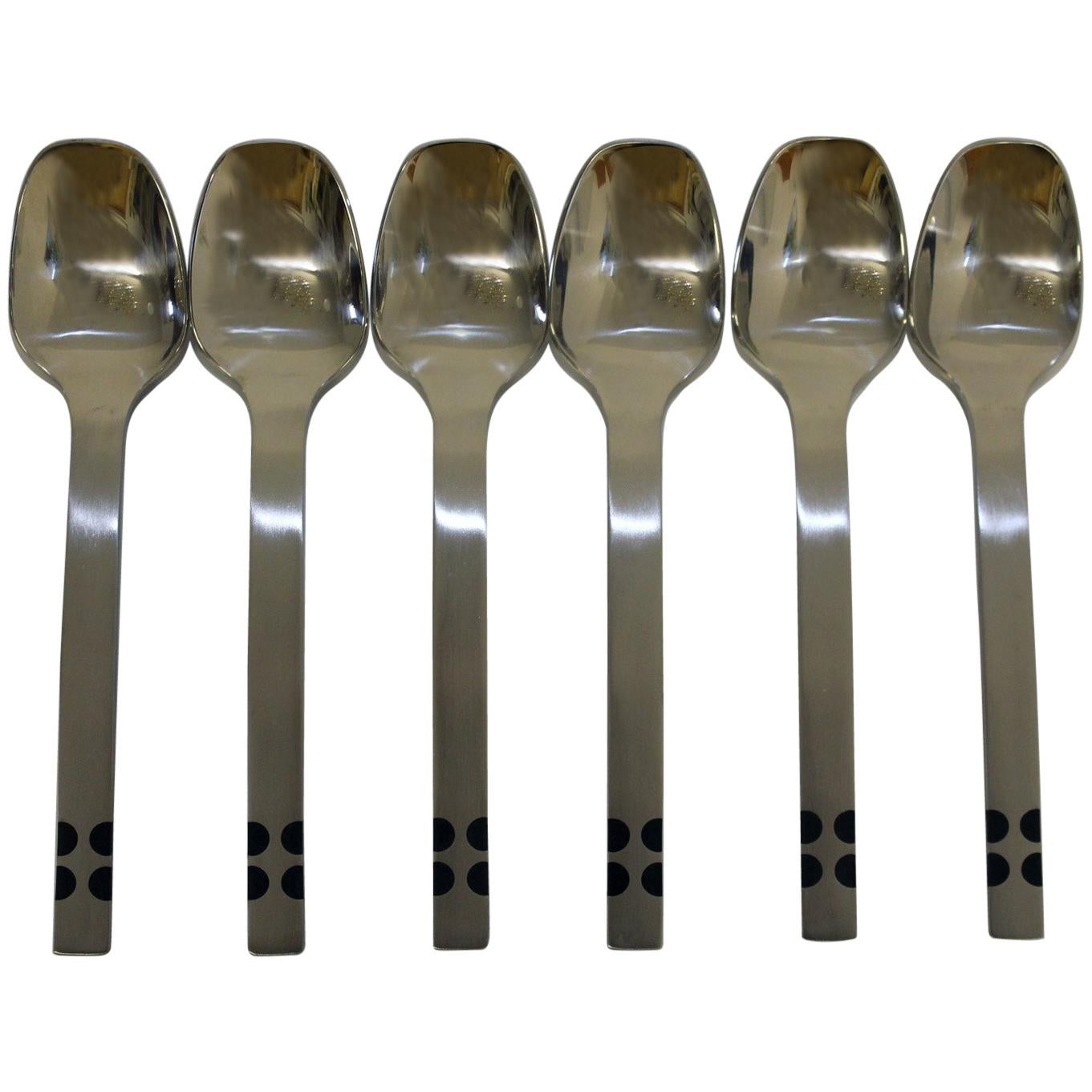 6 Tea Spoons from Helmut Alder for Amboss, Mod. 2200 For Sale