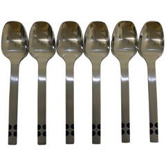 Vintage 6 Tea Spoons from Helmut Alder for Amboss, Mod. 2200