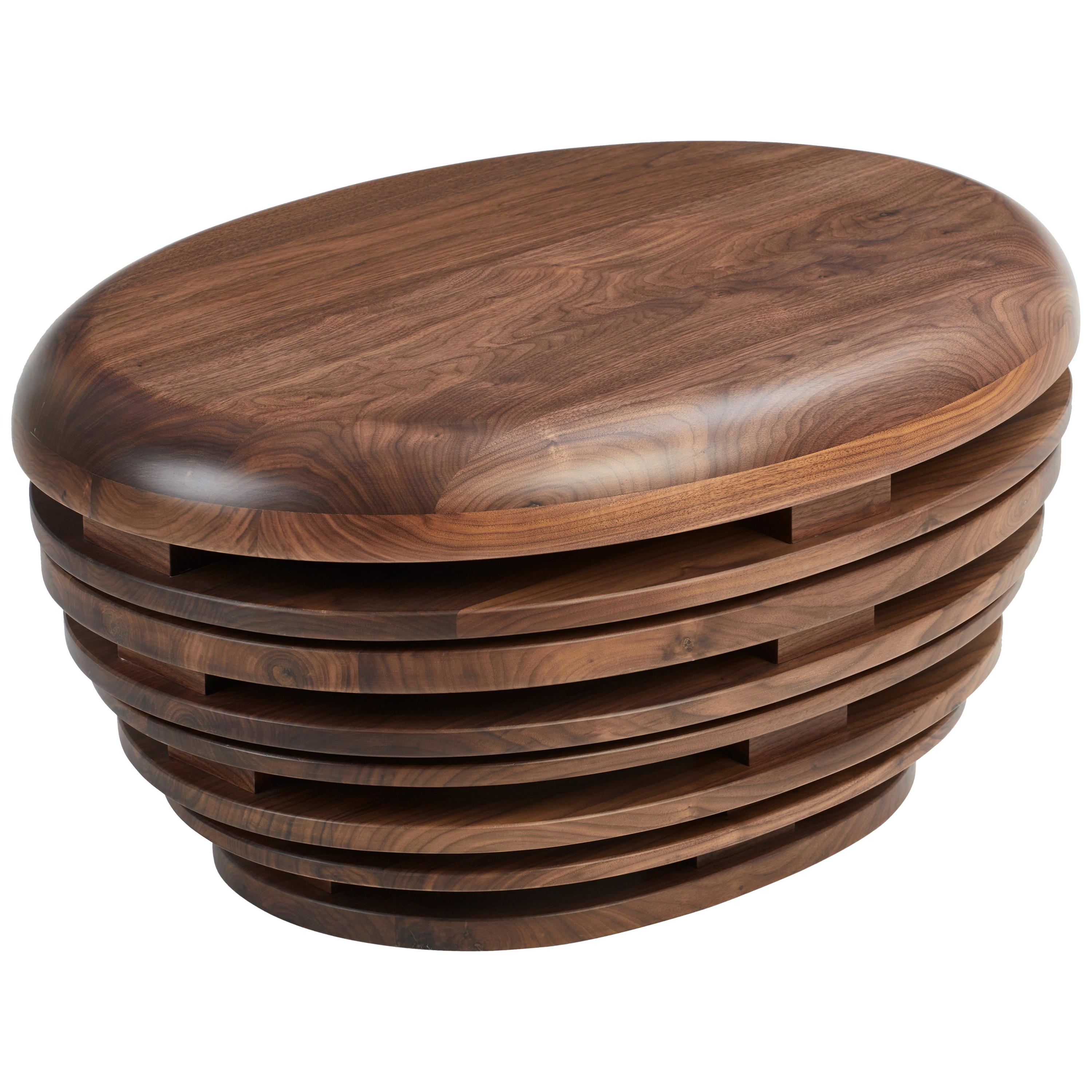 Coffee Table, EGG by Reda Amalou, 2013, American Walnut For Sale