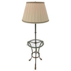 Elegant Maison Jansen Style Floor Lamp with Hoof Feet and Rams Heads