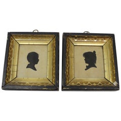 Pair of Antique Silhouette Miniatures