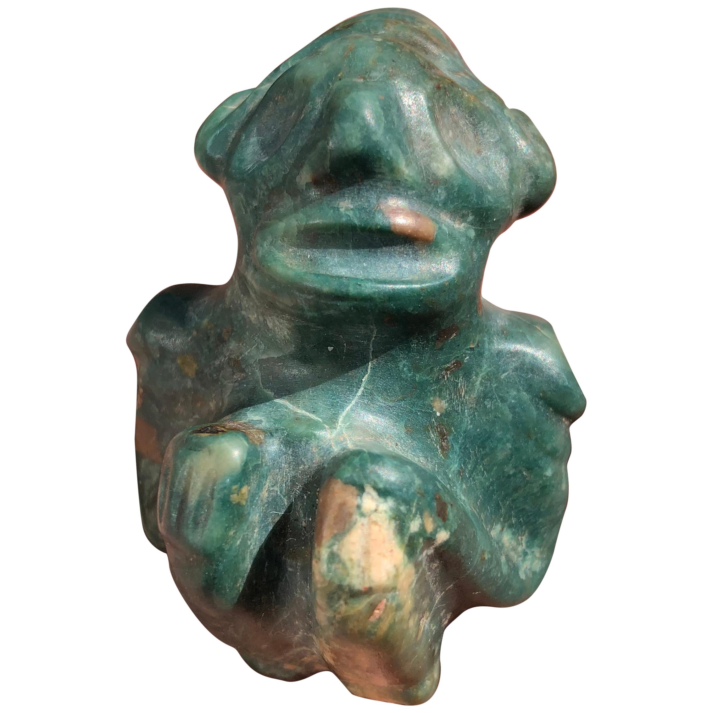 Americas Antique Treasure Jade: Hallucinogenic "Seated" Pendant, 500 Years#4
