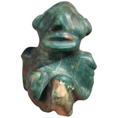 Americas Used Treasure Jade: Hallucinogenic "Seated" Pendant, 500 Years#4