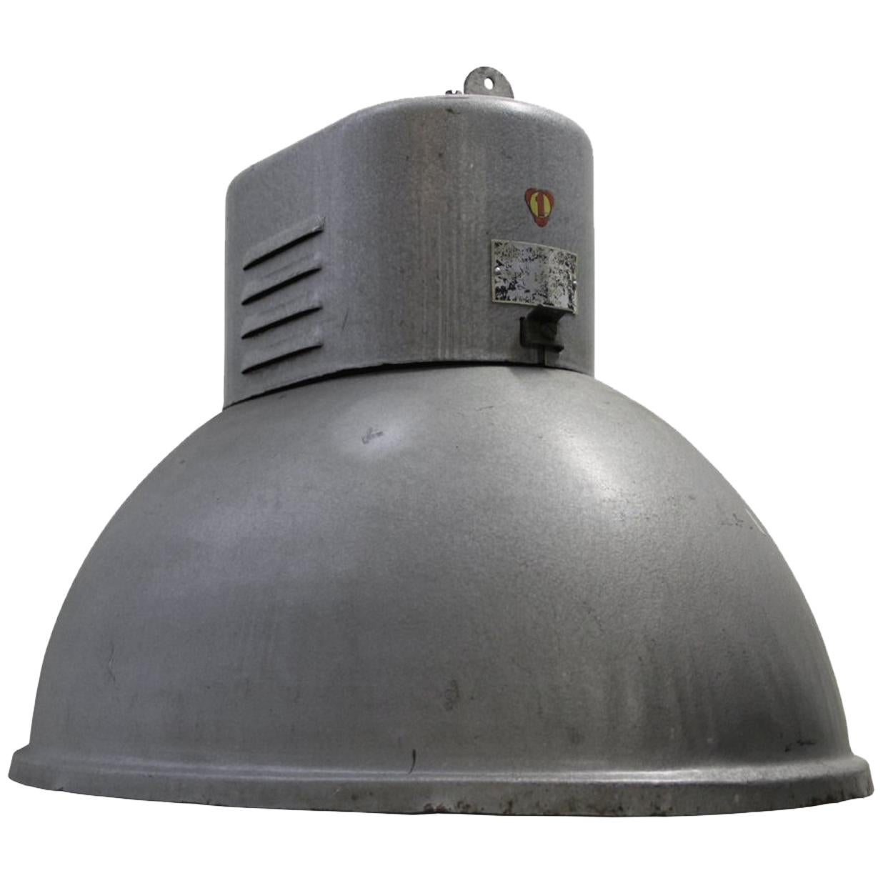 Spectre, James Bond Light, Gray Oval Vintage Industrial Pendant Lights For Sale