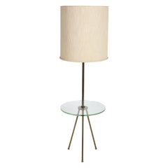 Kalmar Floor Lamp Dornstab No 2076 Brass Wood Cane 1960 At 1stdibs