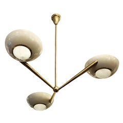 Three-Arm Chandelier by Lumen, Italy, 1960s